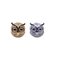 Cubic Zirconia Micro Pave Brass Beads Owl micro pave cubic zirconia nickel lead & cadmium free Sold By Lot
