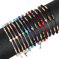 Wax Cord Woven Ball Bracelets with Seedbead fashion jewelry & for woman 14-35cm Sold By Strand