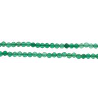 Natürliche grüne Achat Perlen, Grüner Achat, rund, DIY & verschiedene Größen vorhanden & facettierte, grün, Bohrung:ca. 1mm, verkauft per ca. 14.9 ZollInch Strang