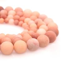 Peach Aventurine Beads Round polished DIY  pink Sold Per Approx 15 Inch Strand