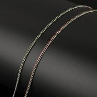 Rustfrit stål Oval Chain, Stainless Steel, med plast spole, twist oval kæde, flerfarvede, 3x2x1.50mm, 10m/Spool, Solgt af Spool