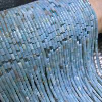 Perline Amazzonite, Colonna, lucido, gioielli di moda & DIY, blu cielo, 2x4mm, Appross. 95PC/filo, Venduto per Appross. 15 pollice filo