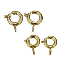 Brass Spring Ring Κούμπωμα, Ορείχαλκος, επιχρυσωμένο, Βιώσιμη & κοσμήματα μόδας, περισσότερα χρώματα για την επιλογή, νικέλιο, μόλυβδο και κάδμιο ελεύθεροι, Τρύπα:Περίπου 1.5mm, 200PCs/Παρτίδα, Sold Με Παρτίδα