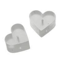 Silicone Ear Nut Component Heart durable & DIY clear Approx 0.5mm Sold By Lot