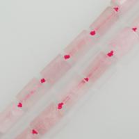 Perles Quartz Rose naturel, pilier, normes différentes pour le choix, rose, Trou:Environ 1mm, Vendu par Environ 17 pouce brin