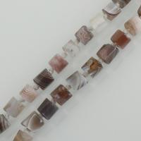 Botswana agat Bead, Kolonn, blandade färger, 8x10mm, Hål:Ca 1mm, Ca 44PC/Strand, Såld Per Ca 16 inch Strand