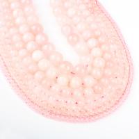 Natürliche Rosenquarz Perlen, rund, verschiedene Größen vorhanden, Rosa, Bohrung:ca. 1mm, verkauft per ca. 14.9 ZollInch Strang