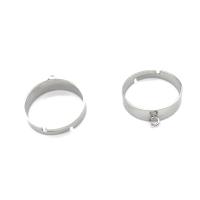 Stainless Steel Ring Findings Donut Adjustable & DIY original color 12mm Sold By Lot