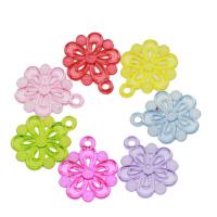 Acrylic Pendants Flower DIY & transparent mixed colors Approx 2mm Approx Sold By Bag