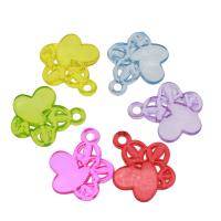 Acrylic Pendants Flower DIY & transparent mixed colors Approx 3mm Approx Sold By Bag