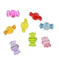 Transparente Acryl-Perlen, Acryl, Bonbons, DIY, gemischte Farben, 21*11mm, Bohrung:ca. 2mm, ca. 425PCs/Tasche, verkauft von Tasche