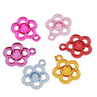 Acrylic Pendants Flower DIY & transparent mixed colors Approx 2.5mm Approx Sold By Bag