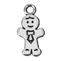 Character Zinc Alloy Pendants Boy fashion jewelry & blacken silver color nickel lead & cadmium free Approx 2mm Sold By Lot