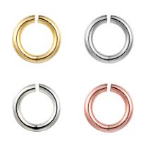 Messing Open sprong Ring, Donut, plated, verschillende grootte voor keus, meer kleuren voor de keuze, 1000pC's/Lot, Verkocht door Lot