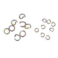 Stainless Steel Open ring, ROSTFRITT STÅL, plated, mode smycken & olika storlek för val, Hål:Ca 2mm, 100PC/Lot, Säljs av Lot