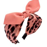 Banda del Pelo, paño, estampado, para mujer & patrón de leopardo, más colores para la opción, 60x125mm, Vendido por UD