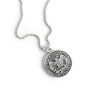 Solidny srebrny naszyjnik, 925 Srebro, ze 1.96lnch przedłużeniami łańcuszka, Płaskie koło, Platerowane kolorem starego srebra, łańcuszkiem & dla kobiety, 14.30mm, sprzedawane na około 15.7 cal Strand