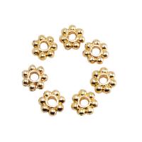 Brass Bead Cap Flower gold color plated DIY metallic color plated 6mm Sold By Lot