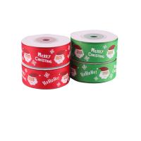 Christmas Ribbons Polyester durable & Christmas Design & fashion jewelry 25mm Sold By Lot