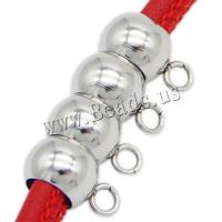 Stainless Steel Large Hole Beads Unisex silver color Sold By Lot
