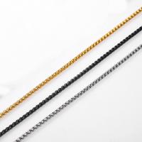 Stainless Steel Chain Necklace plated Unisex & box chain Sold By Strand