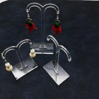 Organisk glas øreringe display, med Polypropylen (PP), tre stykker & for kvinde, klar, 80 x 55mm,95 * 55mm,115 * 55mm, 5sæt/Lot, Solgt af Lot