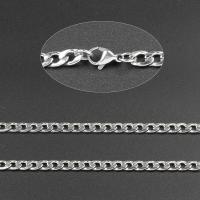 Rustfrit stål Oval Chain, Stainless Steel, du kan DIY & twist oval kæde, nikkel, bly & cadmium fri, 270*5mm, Længde Ca. 10.6 inch, 3Strands/Lot, Solgt af Lot