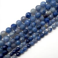 Modrá Aventurine Korálek, lesklý, DIY & tváří, modrý, Prodáno za Cca 15.7 inch Strand