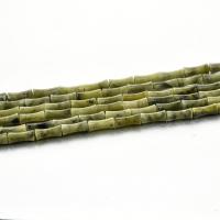 Edelsteen Sieraden Kralen, gepolijst, DIY, groen, 5x12mm, Lengte Ca 15 inch, 5strengen/Lot, Verkocht door Lot