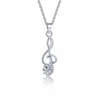Zinc Alloy Jewelry Necklace with Rhinestone Unisex silver color Sold By PC