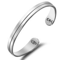 Stainless Steel Bangle Unisex & with number pattern & with letter pattern & enamel original color 9.5mm 6mm 2mm Inner Approx 65mm Sold By PC