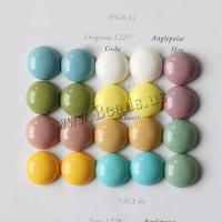 Resin Earring Stud Component Dome polished use for DIY cell/Key chain/Headdress/brooch 14mm Sold By Bag