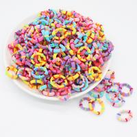 Poliéster Banda elástica, Donut, enviado al azar & alta elasticidad, más colores para la opción, 2.5CM, 50PCs/Bolsa, Vendido por Bolsa