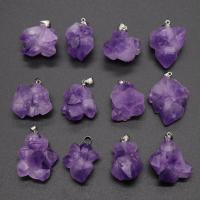 Natural Amethyst Beads random style & DIY purple 22-35mm Sold By PC