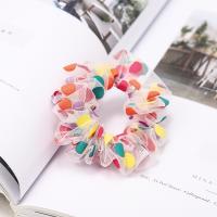 Hair Scrunchies Cloth with Elastic Thread plated fashion jewelry & for woman 60mm Sold By PC