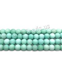 Amazonit Perlen, rund, DIY & verschiedene Größen vorhanden & satiniert, blaugrün, verkauft von Strang