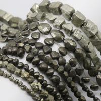 Golden Pyrite Beads, du kan DIY & forskellig størrelse for valg, Solgt af Strand
