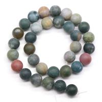 Natural Indian Agate Beads Round DIY & frosted Sold By Strand