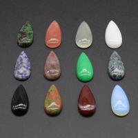 Φυσική πέτρα Cabochon, Teardrop, γυαλισμένο, τυχαία αποστολή & DIY, μικτά χρώματα, 15x30mm, Sold Με PC