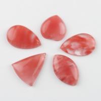 Red Agate vedhæng, Blandet Agate, lyserød, 35*36*8~47*39*8mm, Hole:Ca. 1.5mm, 10pc'er/Bag, Solgt af Bag