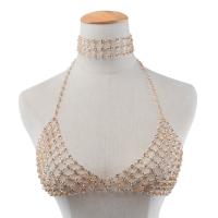 Body Chain Jewelry Zinc Alloy handmade fashion jewelry & for woman & with rhinestone nickel lead & cadmium free Sold By Strand
