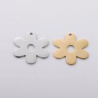 Stainless Steel Flower Pendant polished DIY Approx 1.4mm Sold By PC