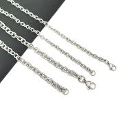 Stainless Steel Oval Chain plated cross chain & DIY original color Sold By Bag