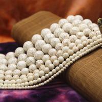 Gemstone smykker perler, magnesit, Runde, poleret, syntetisk & forskellig størrelse for valg, hvid, Solgt af Strand