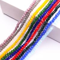 Rondelle-Krystal-Perler, Krystal, du kan DIY & forskellig størrelse for valg & maskine facetteret, blandede farver, 10Strands/Bag, Solgt af Bag