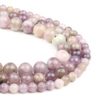 Perles bijoux en pierres gemmes, Perles lilas, Rond, violet clair, 63PC/brin, Vendu par brin