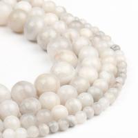 Prirodni Crazy ahat perle, Crazy Agate, Krug, uglađen, bijel, 98PC/Strand, Prodano By Strand