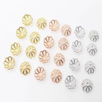 Brass Bead Cap Flower plated DIY & hollow Sold By Lot