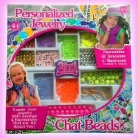 Crianças DIY Cadeia Beads setembro, poliestireno, cordãocorda fina & contasmiçanga, cores misturadas, 295x305mm, vendido por box