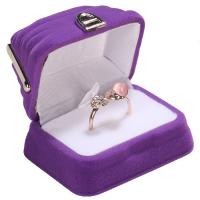 Velveteen Ring Box, Sametová krabička, pro ženy, více barev na výběr, 55x55mm, Prodáno By PC